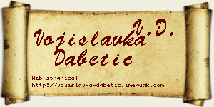 Vojislavka Dabetić vizit kartica